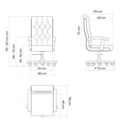 misure poltrona dirigenziale marrone