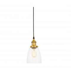 lampada a sospensione stile industriale vintage vetro ottone