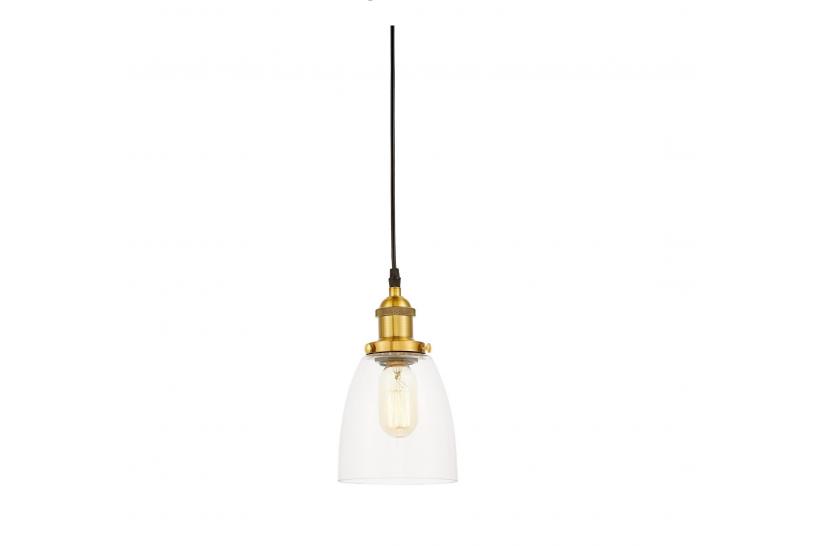 lampada a sospensione stile industriale vintage vetro ottone