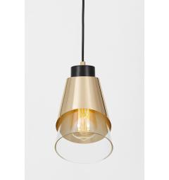 Lampada moderna metallo dorato vetro sospensione FABRO W1