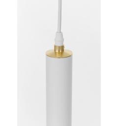 lampada tubolare a sospensione sfera bianca oro FOLINO W1