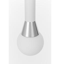 Lampada sospensione bianca cromo moderna boccia FOLINO W1