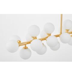 Lampadario a sospensione sfere bianche asse oro PETRICA w24