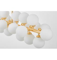 Lampadario da soffitto sfere bianco opaco oro PETRICA W24