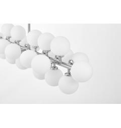 lampadario moderno 24 punti luce sfera cromo