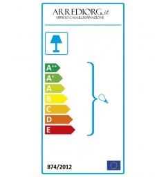 lampada da parete cinque sfere ottone efficienza energetica