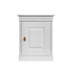 comodino shabby bianco legno massello