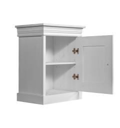 comodino bianco shabby toscano legno massello