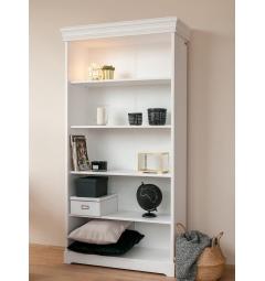 libreria bianca legno massello stile shabby chic toscano