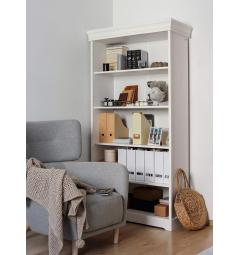 mobile libreria massello pino bianco stile shabby chic