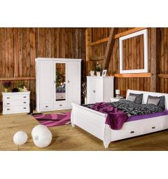 letto 140x200 legno massello bianco shabby chic toscano