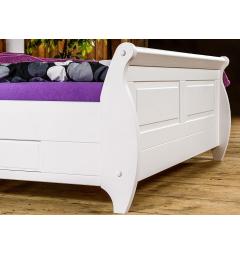 letto bianco legno massello shabby cassettoni 140x200