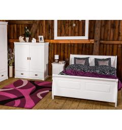 letto shabby toscano chic 140x200 legno massello pino bianco