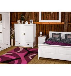 letto toscano shabby legno massello bianco 140x200