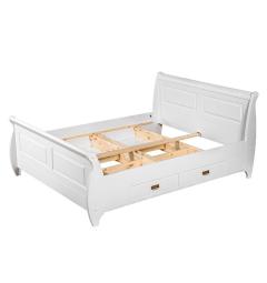 letto legno massello pino bianco 180x200 toscano shabby