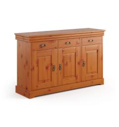 madia legno massello color miele tre ante stile shabby toscano