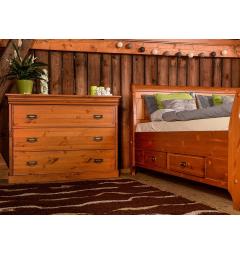 cassettiera camera letto toscano country legno massello pino miele