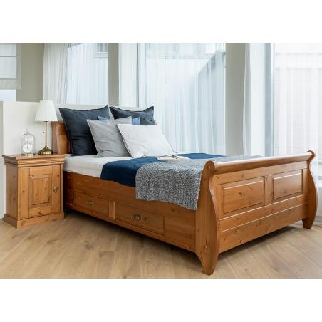 Letto legno massello di pino miele matrimoniale shabby toscano - Main Image