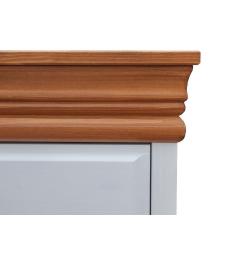 cassettiera legno massello pino bianca miele shabby toscano