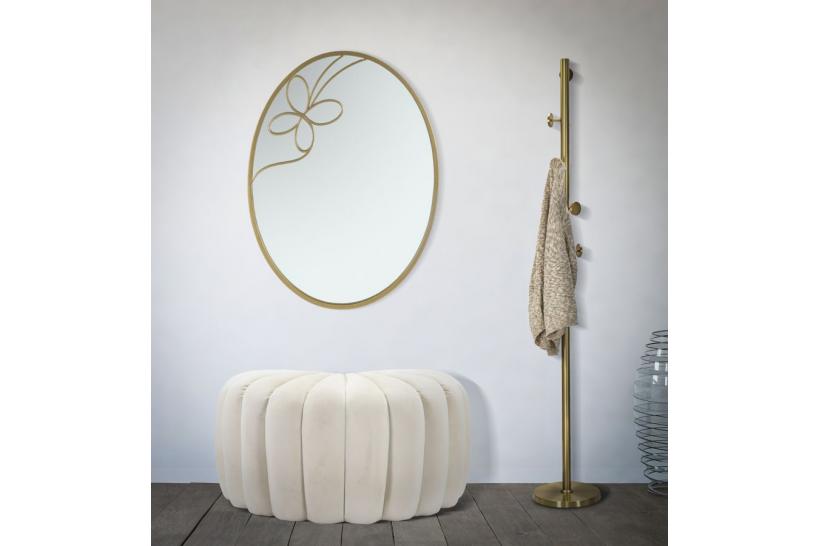 Sapho Avona - Specchio con cornice 50x70 cm, color oro opaco AV500G