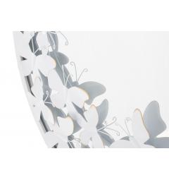 farfalle decorative in metallo dorato su specchio rotondo