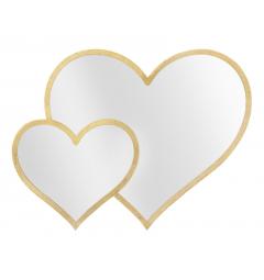 Specchio due cuori in ferro