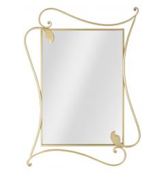 specchio con struttura in ferro e oro