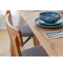 Tavolo rovere massello naturale stile moderno gambe nere a X in metallo 90x180