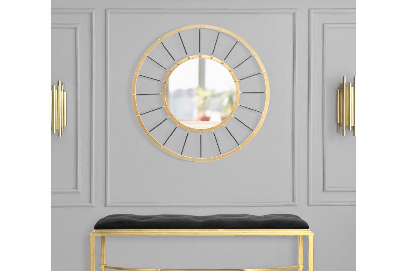 specchio di design color oro e nero
