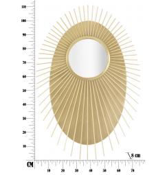Misure specchio ovale struttura color oro