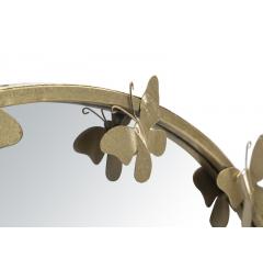 particolare farfalle struttura in ferro color oro specchio