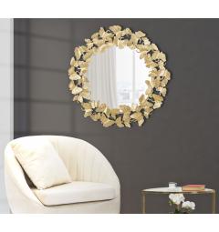 specchio rotondo con foglie design unico salone