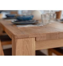 Tavolo legno massello di rovere chiaro 100x200 rettangolare