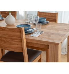 Tavolo sala pranzo 100x200 legno naturale rovere massello chiaro