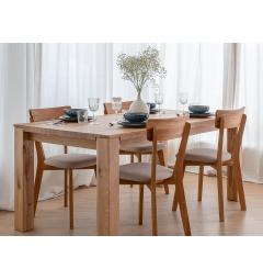 Tavolo legno di rovere massello naturale 90x180 rettangolare