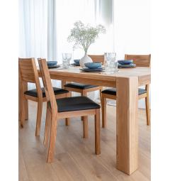 Tavolo 90x180 legno massello di rovere naturale moderno