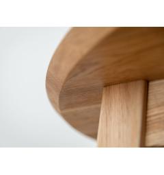 Tavolo legno massello rovere rotondo allungabile da 110 cm a 160 cm Orbetello