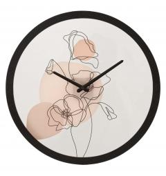 orologio da muro di design color nero e crema