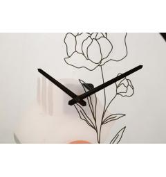 elegante orologio da parete con disegno floreale