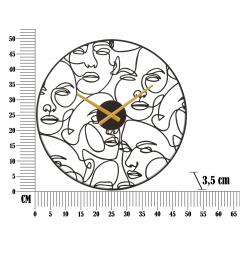 misure orologio da parete faces volti stilizzati