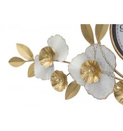 decorazione fiori struttura in ferro color oro orologio da muro