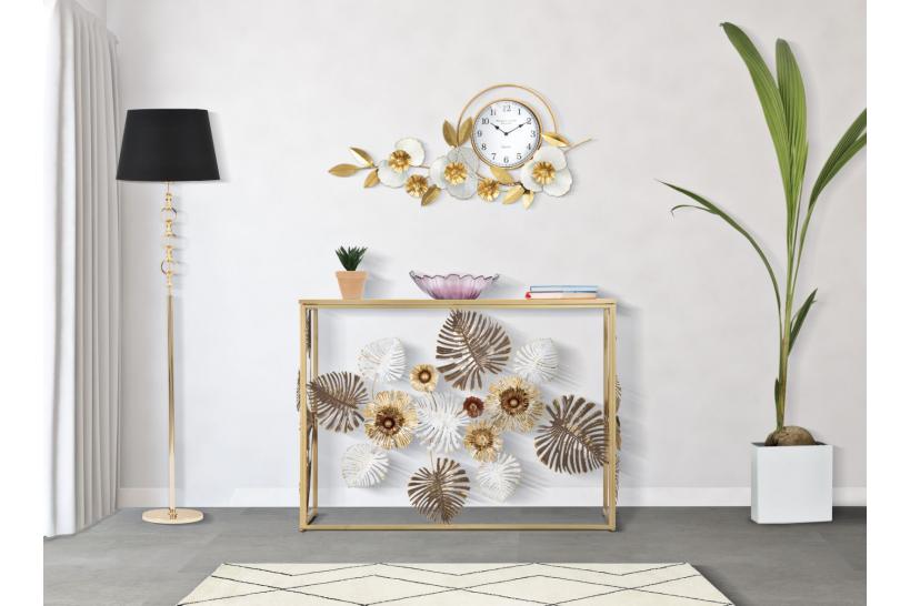 orologio di design da muro con fiori