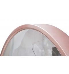 Particolare cornice in ferro color rosa orologio