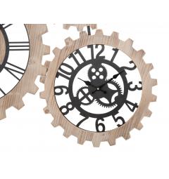 dettaglio ingranaggio orologio legno naturale
