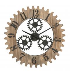 orologio da parete in legno e metallo