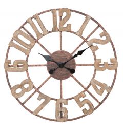 orologio da parete in ferro e legno