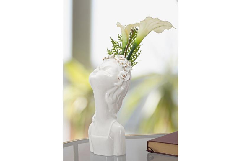 vaso in porcellana bianco