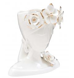 design elegante vaso bianco e oro