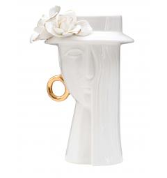design classico vaso bianco e oro