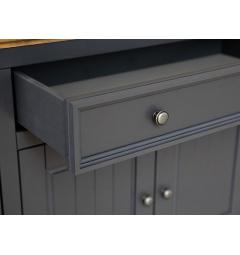 mobile ingresso stile shabby chic cornice pino massello naturale grafite